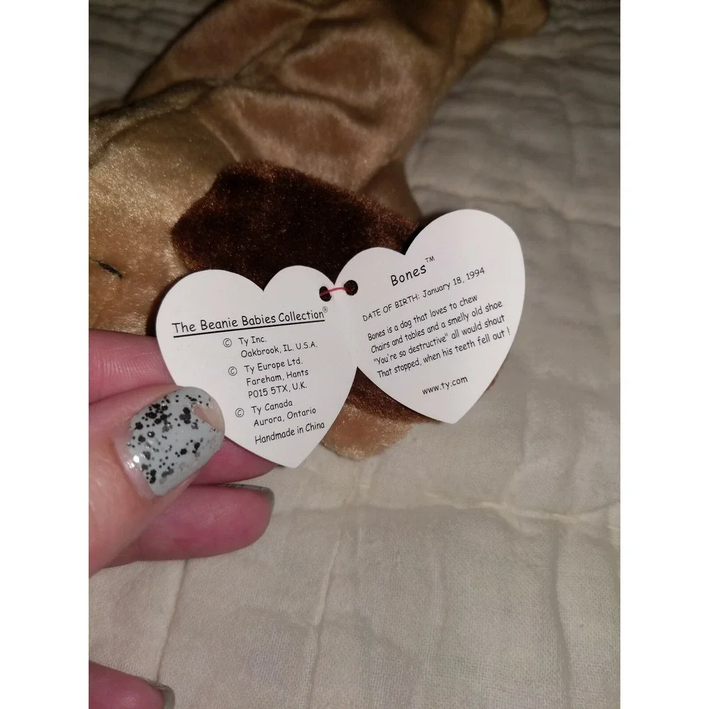 Bones‎ TY Beanie Baby Unique & Rare Mark